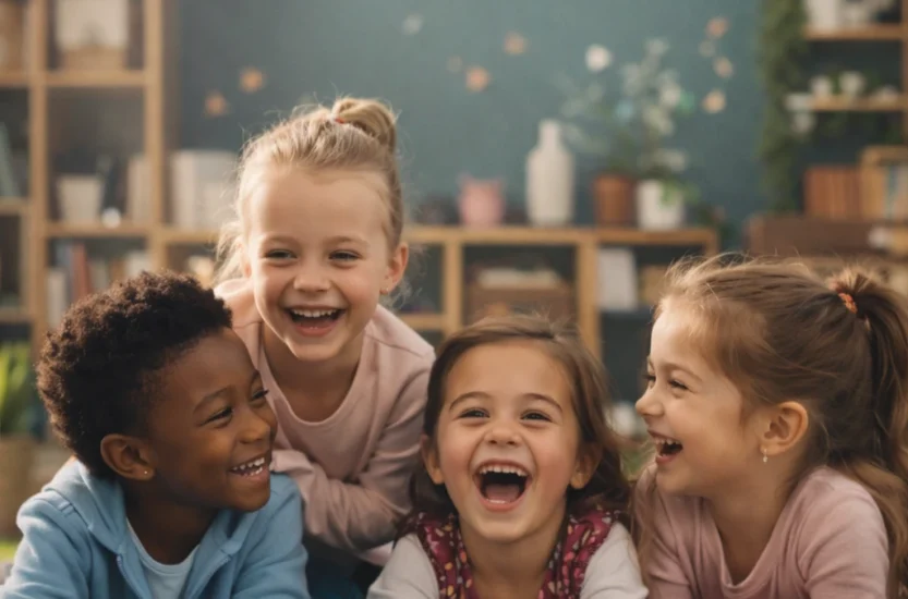 Çocuklar gülerken İngilizce dersinde_pilmedya