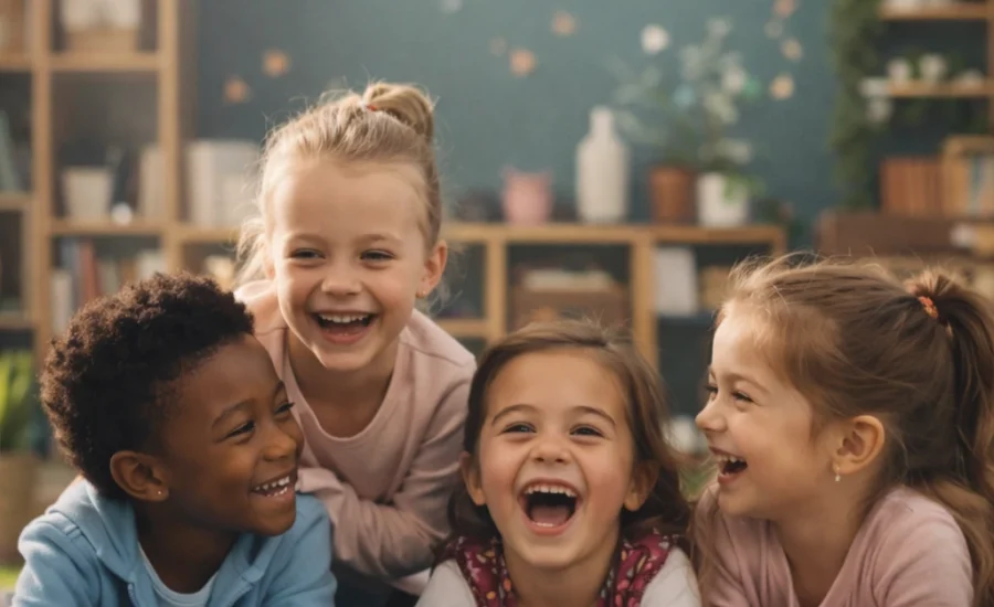 Çocuklar gülerken İngilizce dersinde_pilmedya