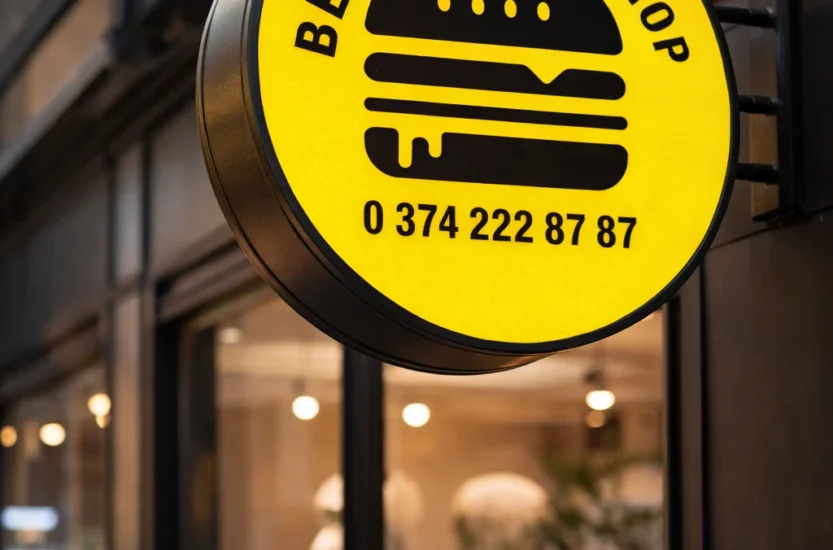 Enfes burger dükkanı tabelası_pilmedya