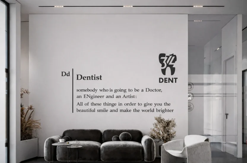 Modern dental office waiting area_pilmedya